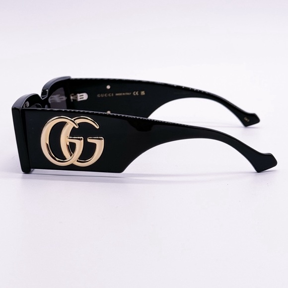 Authentic Gucci Grey Rectangular Sunglasses GG1425S 001 53 - Picture 7 of 15